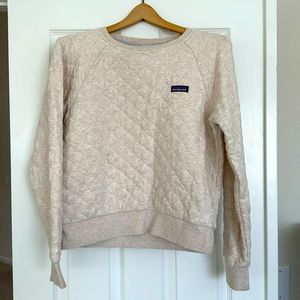 Patagonia quilted sweatshirt in oatmeal heather size medium